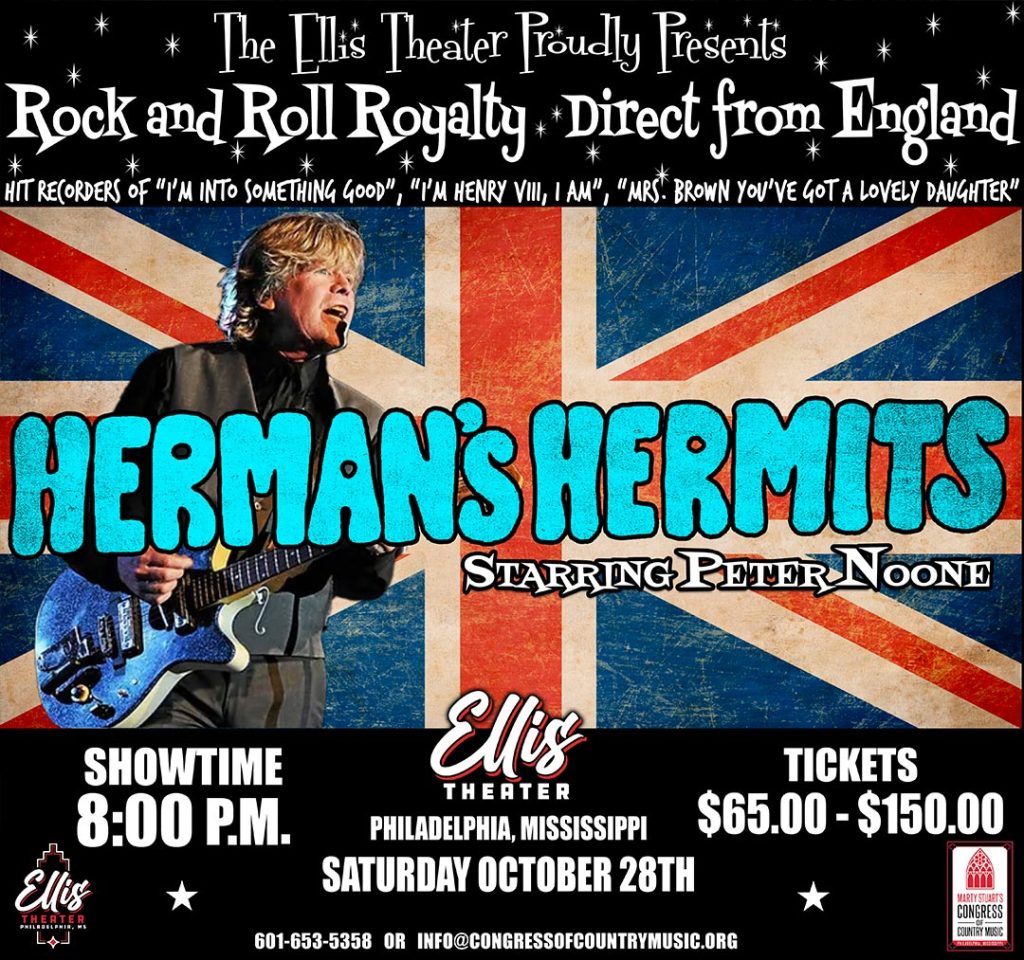 Hermans Hermits - October 28, 2023 - The Ellis Theater - Philadelphia, MS