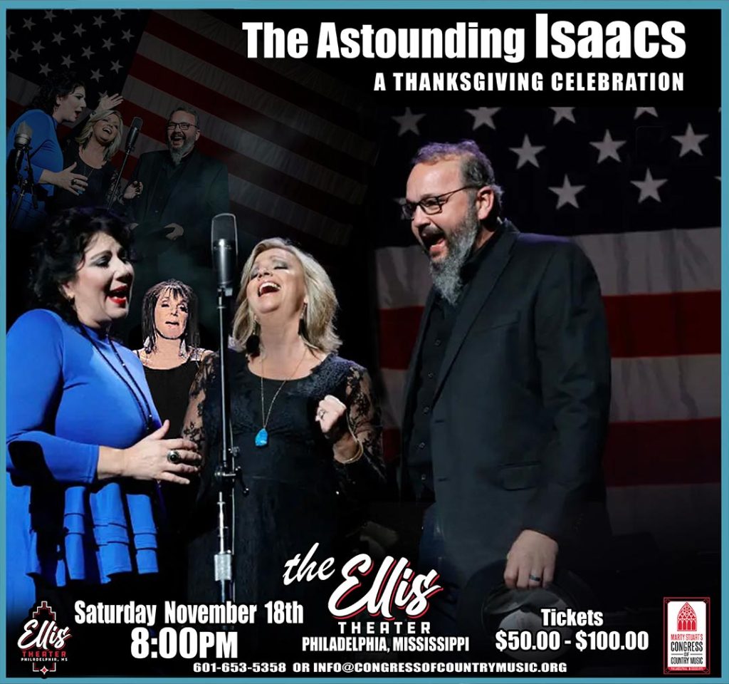 The Astounding Isaacs - November 18, 2023 - The Ellis Theater - Philadelphia, MS